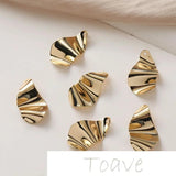 Gold-Clad Copper Plated Water Drop Pendant DIY Earrings Necklace Accessories