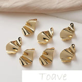 Gold-Clad Copper Plated Water Drop Pendant DIY Earrings Necklace Accessories