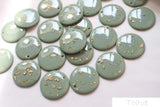 10pcs Macaron Circular Diamond Platinum Disc Lozenge Earring DIY Accessories