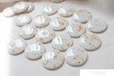 10pcs Macaron Circular Diamond Platinum Disc Lozenge Earring DIY Accessories