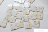 10pcs Macaron Circular Diamond Platinum Disc Lozenge Earring DIY Accessories