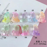 Japanese Blooming Bear Acrylic Pendant Earrings