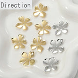 14k Retention Small Flower Petal Copper Bracelet Necklace Pendant Material