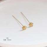 T-pin Flower Copper Clad 14k18k DIY Jewelry Earrings Materials