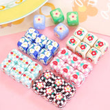 Small Fresh Square Flower Beads DIY Necklace Bracelet