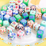 Small Fresh Square Flower Beads DIY Necklace Bracelet