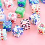 Small Fresh Square Flower Beads DIY Necklace Bracelet