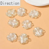 Spring Glass Pleated Lace Petal Flower Piece DIY Jewelry Making Material
