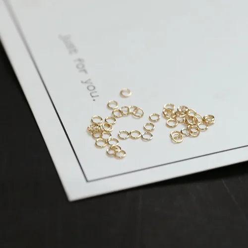 18K Coated Thin Steel Ring Opening Ring Single Earrings