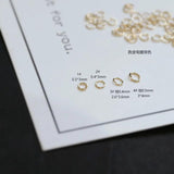 18K Coated Thin Steel Ring Opening Ring Single Earrings