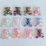 Bear Flash Powder Half Patch Acrylic DIY Hair Accessories Earrings