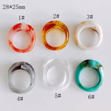 Retro Resin Geometric Shaped Ring for Party Gift