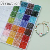 3mm Silver-filled Glass Rice Beads DIY Jewelry Necklace Material