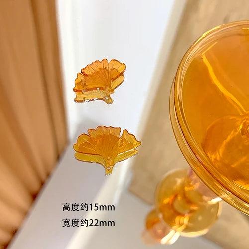 Autumn Maple and Ginkgo Leaf Epoxy Pendant DIY Jewelry Material