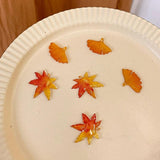 Autumn Maple and Ginkgo Leaf Epoxy Pendant DIY Jewelry Material