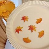 Autumn Maple and Ginkgo Leaf Epoxy Pendant DIY Jewelry Material