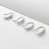 18K Copper Plated Zircon Ear Hooks - DIY Earring Material