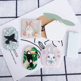 Cartoon Acrylic Pendant Geometric Star Bunny Woodpecker Earrings Necklace Charms