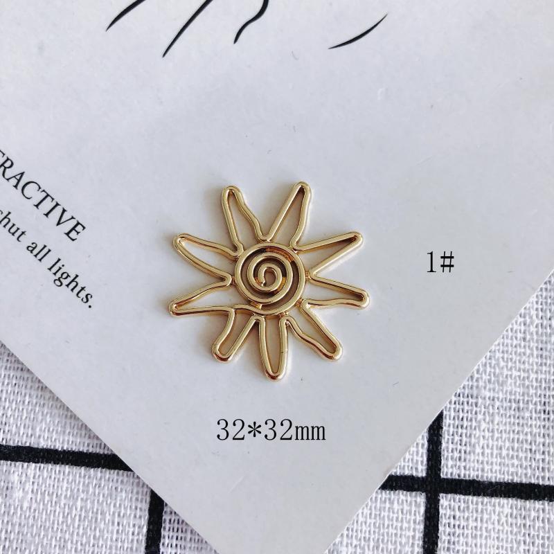 DIY Alloy Plating Jewelry Accessories Elephant Sun Flower Heart Pendant Earrings