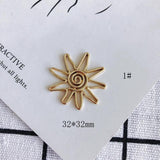 DIY Alloy Plating Jewelry Accessories Elephant Sun Flower Heart Pendant Earrings