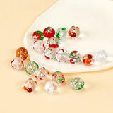 Christmas Dripping Oil Hand-Painted Glass Beads DIY Jewelry Making