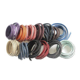 7mm PU Flat Leather Cord With Rhinestone 7x2MM for DIY Bracelets & Bangles