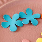 Metal Spray Paint Flower Pendant DIY Earrings Accessory