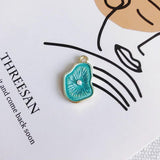 Alloy Pendant with Pearl Flower Stud Earring Necklace