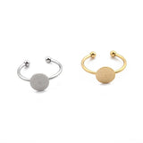 10pcs Stainless Steel Ring Base 8mm Blanks Tary Base Bezels For Rings Making