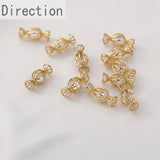 14K Zircon Candy Pendant DIY Earrings Necklace Bracelet Accessories