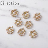 Hearts Copper Plated 14K Zircon Pendant for DIY Jewelry