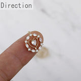 Hearts Copper Plated 14K Zircon Pendant for DIY Jewelry