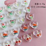 Transparent Acrylic Flower Beads for DIY Earrings