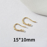 Zircon Ear Hook Copper Plated 18k DIY Earrings Ear Jewelry