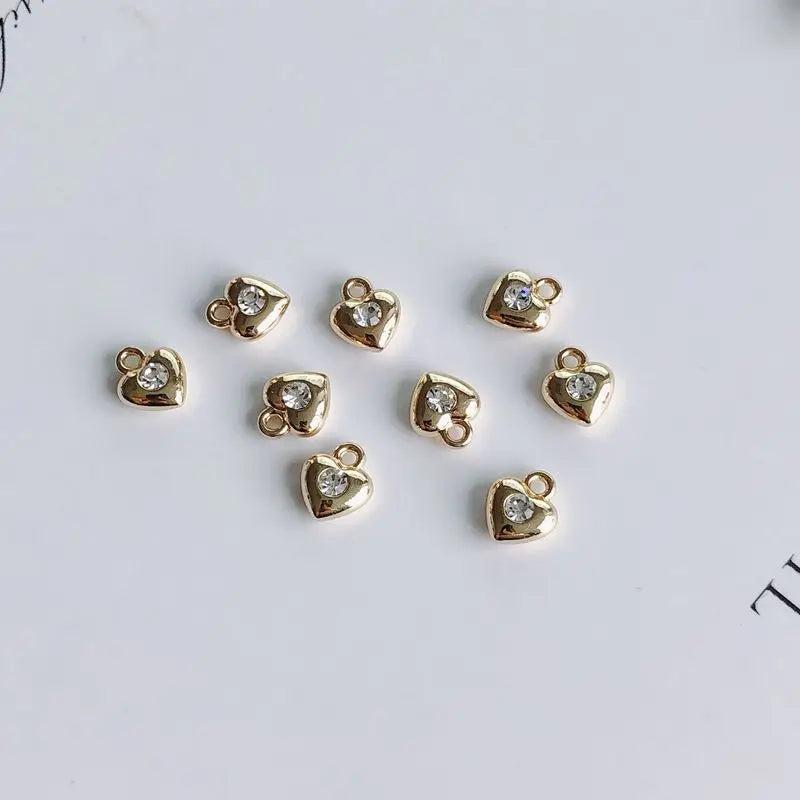 DIY Copper Plated Heart Earrings Necklace Accessories