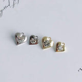 DIY Copper Plated Heart Earrings Necklace Accessories
