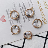 Vintage Pearl Wire Winding Earring Pendants