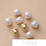14K Gold-Plated Horseshoe Shell Pendant for DIY Earrings