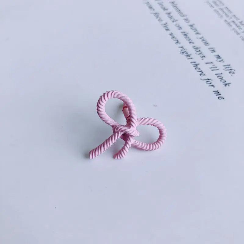 Summer Alloy Bow Hollow Earrings Stud Earrings