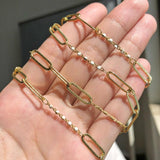 Big Hole Wire Wrapped Rosary Chain Plating Copper Chain