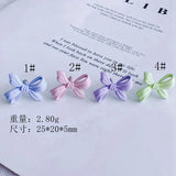 Spring Alloy Spray Paint Earrings S925 Silver Needle Bow Earrings