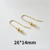 Copper Plated 18k Retro Lantern Shell Ear Hook Earring DIY Jewelry Material