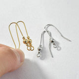 Copper Plated 18k Retro Lantern Shell Ear Hook Earring DIY Jewelry Material