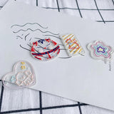 Acrylic Resin Cat Flower Patch Pendant