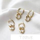 Gold Metal Chain Silver Needle Earrings DIY Hand-made Accessories