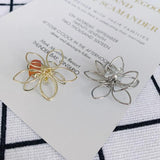 Alloy Electroplating Flower Earring Pendant Material