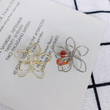 Alloy Electroplating Flower Earring Pendant Material