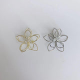 Alloy Electroplating Flower Earring Pendant Material
