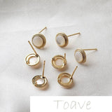 14K Gold-Plated Shell Earrings, DIY Hand-Made Material Accessories