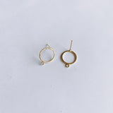 DIY Copper Plated Real Ring Earrings Material Accessories